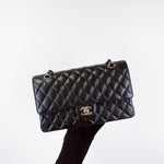 Load image into Gallery viewer, Chanel Classic Medium Black Caviar Silver-tone Hardware
