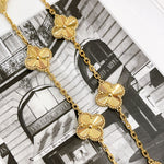 Load image into Gallery viewer, Van Cleef and Arpels VCA Vintage Alhambra 10 Motiff Necklace Guilloche Yellow Gold
