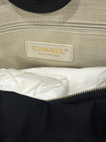 Charger l&#39;image dans la galerie, Chanel Deauville Shopping Tote Small, Black Mixed Fibers, Calfskin &amp; Gold-Tone Metal
