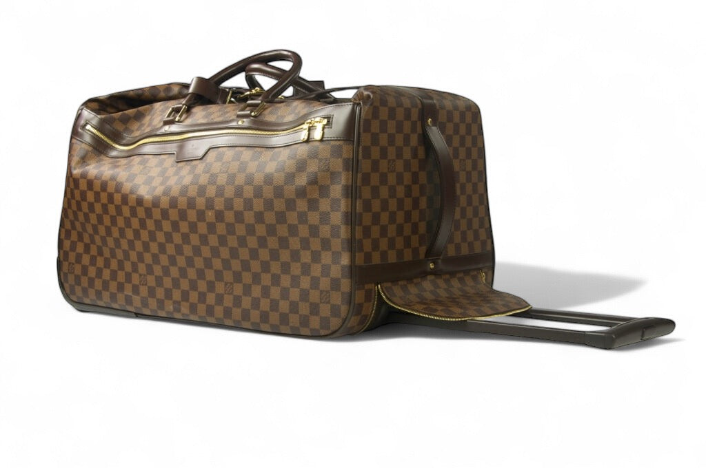 Louis Vuitton Eole 60 Damier Ebene Rolling Luggage Travel Duffle Bag