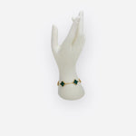 Load image into Gallery viewer, Van Cleef and Arpels Vintage Alhambra 5 Motifs Bracelet, Malachite, 18kt Yellow Gold- VCA
