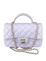 将图片加载到图库查看器，Chanel 21K Lilac Mini Top Handle Light Gold-tone Hardware
