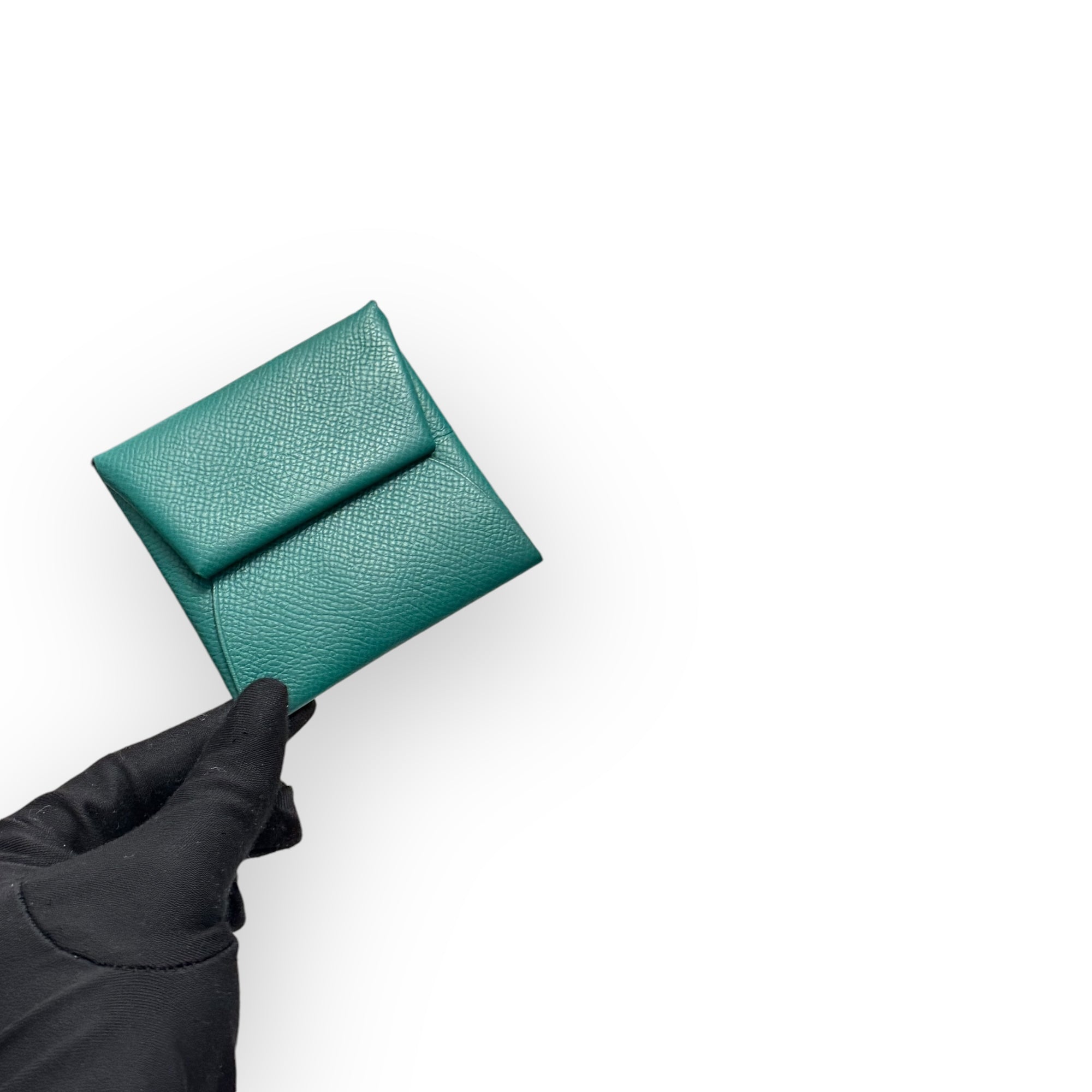 Hermes Bastia Coin Purse Malachite Epsom, Palladium-plated Hardware