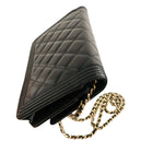 Load image into Gallery viewer, Chanel Classic Leboy Wallet on Chain, Black Diamond Quilted Patent Leather, Gold-tone Hardware
