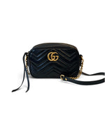 Load image into Gallery viewer, Gucci GG Marmont Camera Bag Mini - Black Calfskin Gold-tone Hardware
