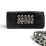 Load image into Gallery viewer, Chanel Python Crystal Beaded Minaudière Evening Clutch
