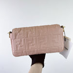 Load image into Gallery viewer, Fendi Medium Nappa FF 1974 Embossed Baguette Rose Pink, Gold-tone Hardware
