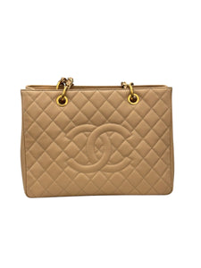 Chanel Grand Shopper Tote GST Dark Beige Caviar Gold-tone Hardware