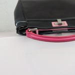 将图片加载到图库查看器，FENDI Peekaboo Iconic Satchel Mini Nappa Colorblock Black SHW
