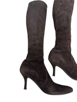 将图片加载到图库查看器，Stuart Weitzman Brown Suede Leather Boots, Size 6 EU
