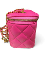 Load image into Gallery viewer, Chanel Coco Hearts Vanity Case, Quilted Barbie Pink Lambskin Gold-tone Hardware
