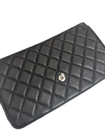 将图片加载到图库查看器，Chanel Easy Carry Flap Bag Black Lambskin Silver-tone Hardware
