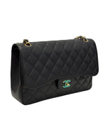 将图片加载到图库查看器，Chanel Timeless Classic Jumbo Black Caviar Gold-tone Hardware
