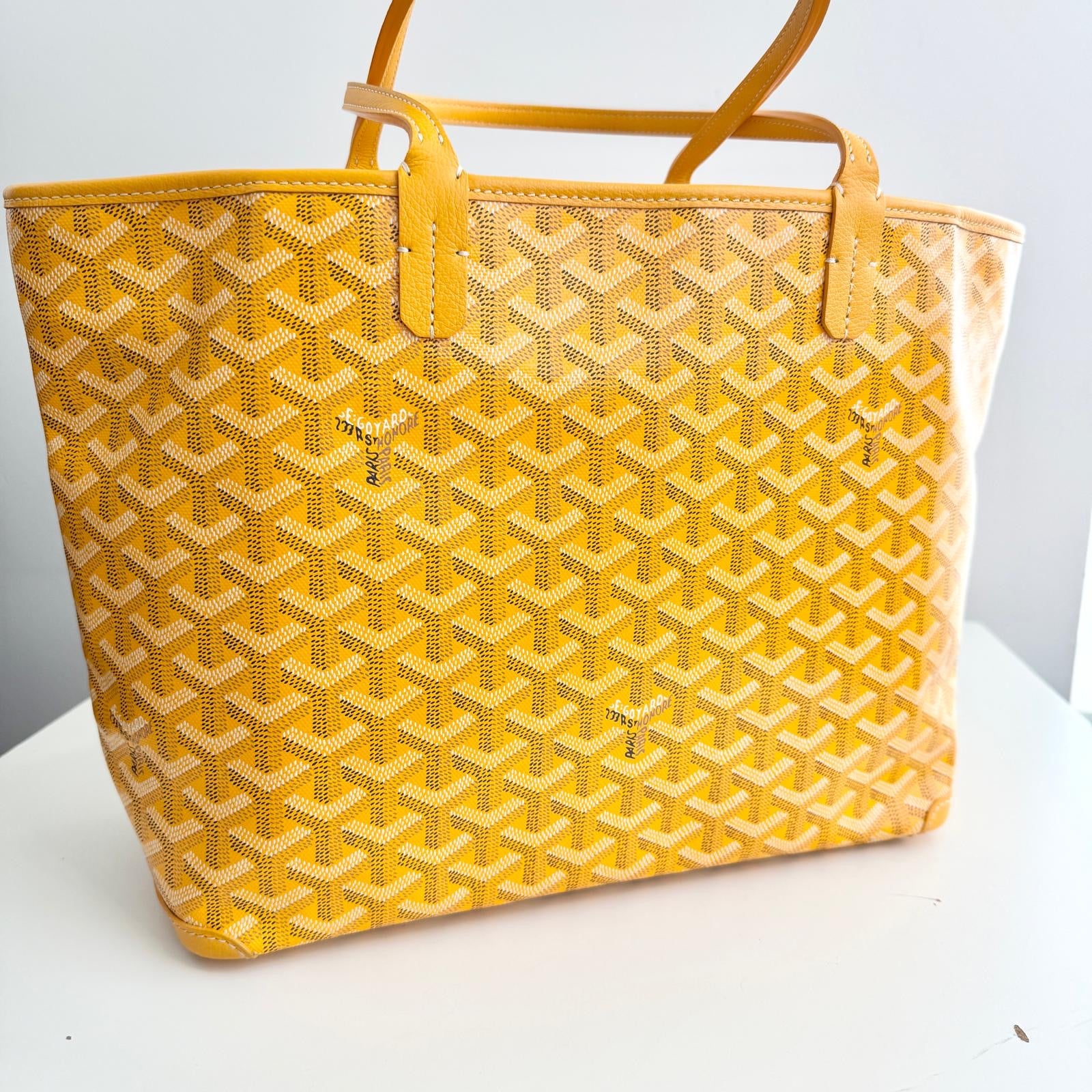 Goyard Artois PM Tote Yellow Goyardine Canvass