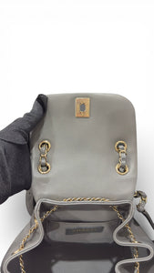 chanel mini duma backpack Chanel Mini Duma Backpack – Dove Grey Lambskin Gold-tone Hardware – LeidiDonna Luxe Inc