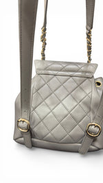 Charger l'image dans la galerie, Chanel Mini Duma Backpack – Light Grey Lambskin Gold-tone Hardware

