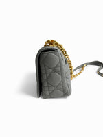 Load image into Gallery viewer, Christian Dior Caro Small – Stone Grey Calfskin, Gold-tone Hardware

