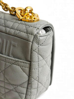 Load image into Gallery viewer, Christian Dior Caro Small – Stone Grey Calfskin, Gold-tone Hardware
