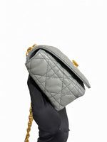 Load image into Gallery viewer, Christian Dior Caro Small – Stone Grey Calfskin, Gold-tone Hardware
