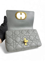 Load image into Gallery viewer, Christian Dior Caro Small – Stone Grey Calfskin, Gold-tone Hardware

