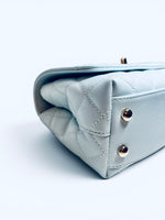 将图片加载到图库查看器，Chanel Coco Handle Mini 21K Blue Caviar Gold-tone Hardware
