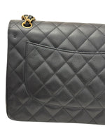 将图片加载到图库查看器，Chanel Timeless Classic Jumbo Black Caviar Gold-tone Hardware
