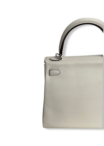 Hermes Kelly 25 Special Edition In and Out Retourne in Nata Swift Leather and Palladium Hardware