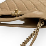 将图片加载到图库查看器，Chanel 31 Mini Shopping Tote Quilted Lambskin Milk Tea/Beige, Gold-Tone Hardware
