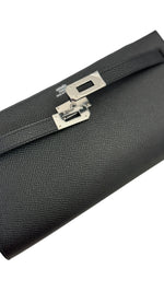 将图片加载到图库查看器，Hermes Kelly To Go Black Epsom Leather Palladium Hardware
