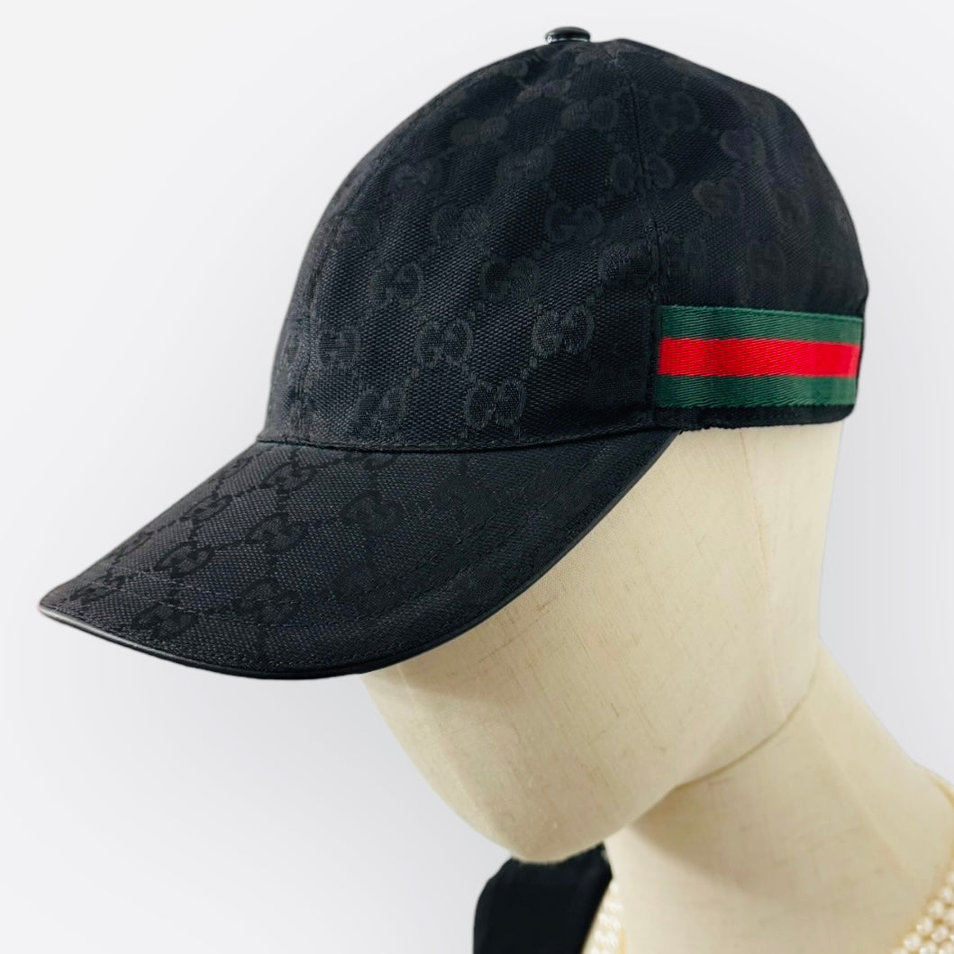 Gucci Web Casquette Base Ball Hat, Black