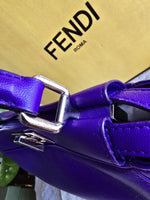 Load image into Gallery viewer, Fendi Peekaboo Mini Nappa Shahtoosh in Purple Rain Silver-tone Hardware
