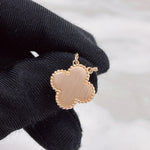 Charger l'image dans la galerie, Van Cleef and Arpels VCA Holiday Pendant, Vintage Alhambra Diamond, Pink Sevres, 18kt Gold

