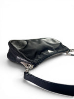 Load image into Gallery viewer, Prada Tessuto Leather and Nylon Baguette - Black, Silver-tone Hardware
