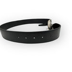 将图片加载到图库查看器，Gucci Marmont Belt, 40mm Wide, Size 32/80cm, Black Leather, Antique Palladium-Plated Hardware
