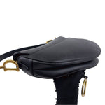 Load image into Gallery viewer, Christian Dior Saddle Mini/Small Black Grained Calfskin Gold-tone Hardware
