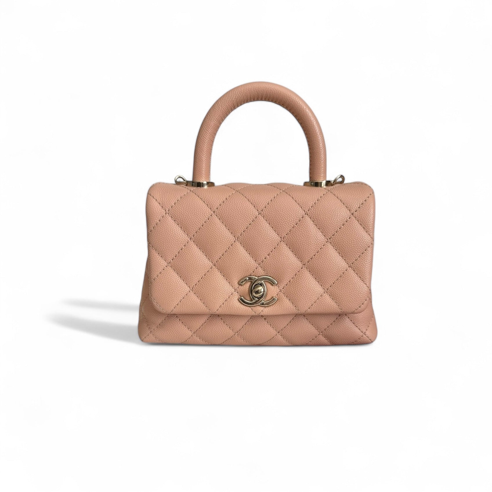 Chanel Coco Handle Extra Mini 21P Pink Caviar Gold-tone Hardware