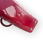 Load image into Gallery viewer, Christian Dior Lady Dior Large, Cherry Red Patent Leather, Silver Hardware
