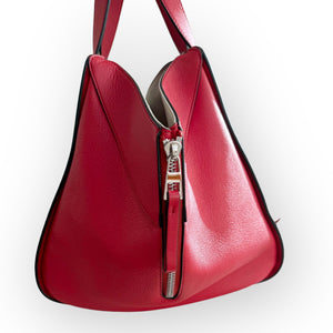 Loewe Hammock Bag Small, Red Grained Calfskin, Gold-tone Hardware