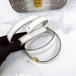 Charger l&#39;image dans la galerie, Celine Box Classique in White Lizard Leather and Gold-tone Hardware
