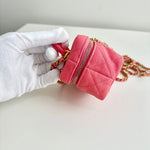 Charger l&#39;image dans la galerie, Chanel Micro Vanity Bag Pink Caviar Gold-Tone Hardware
