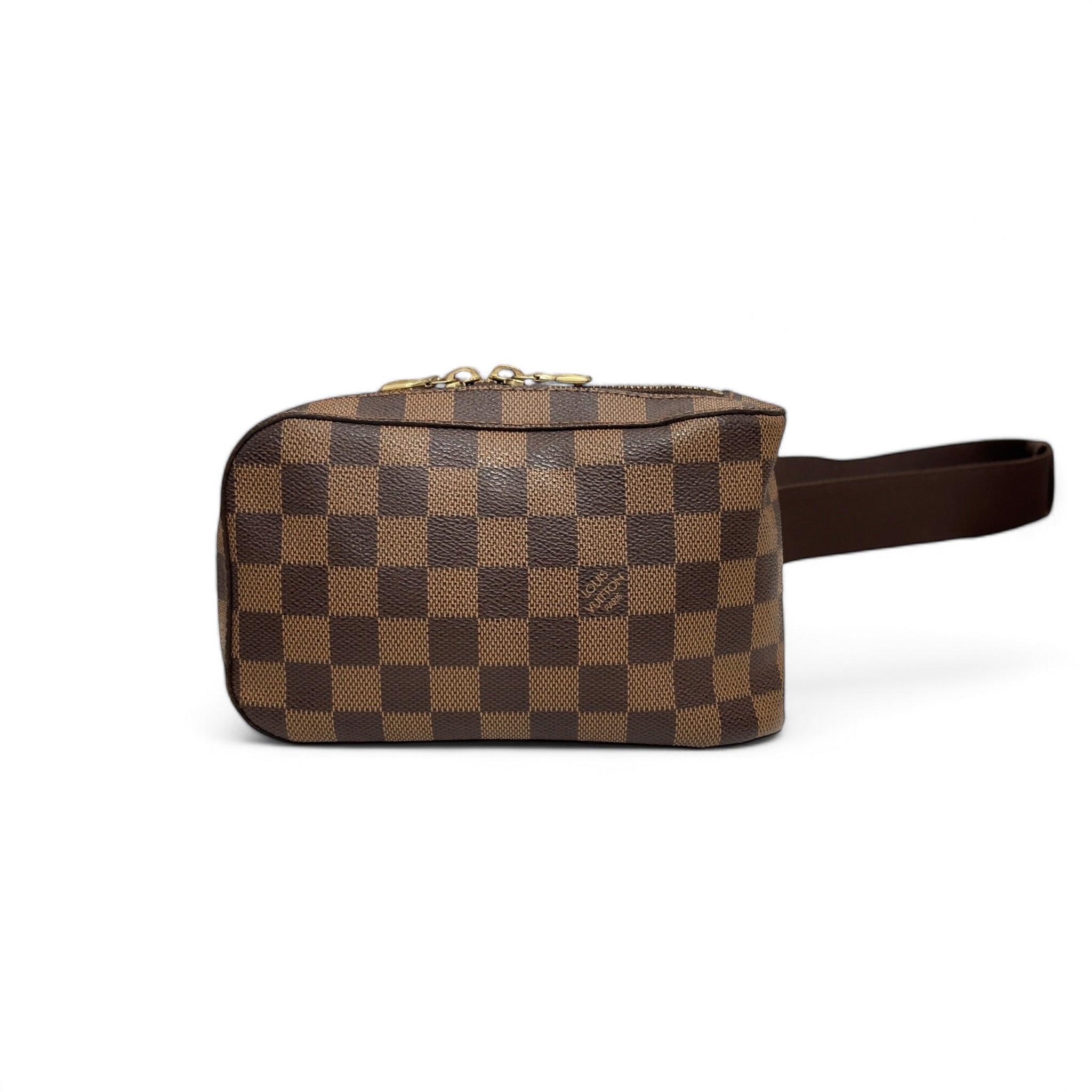 Louis Vuitton Geronimo Waist Bag Damier Ebene Gold-tone