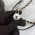 Load image into Gallery viewer, Chanel Precious Pearls Mini Flap Black Lambskin Light Gold-tone Hardware
