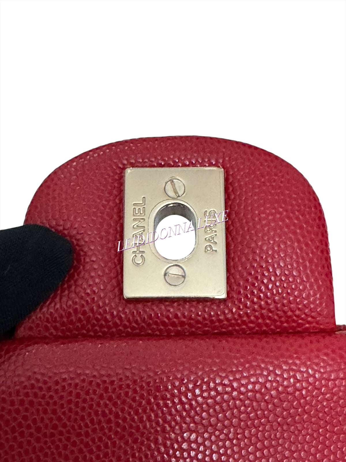 Chanel Timeless Classic Small 19B True Red Caviar Gold-tone Hardware