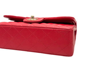 Chanel Timeless Classic Small 22P Red Caviar, Gold-tone Hardware