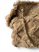 将图片加载到图库查看器，Chanel Natural Raffia and Tweed Tote, Gold-tone Hardware
