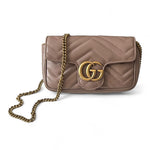 Load image into Gallery viewer, Gucci Marmont Super Mini Matellase Dusty Pink
