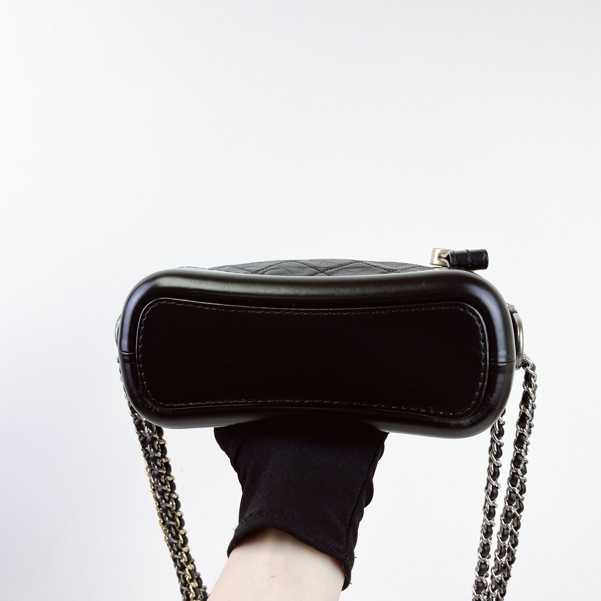 Chanel Gabrielle Small Black Calfskin Mixed Hardware