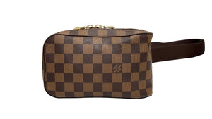 Louis Vuitton Geronimo Waist Bag Damier Ebene Gold-tone