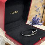 将图片加载到图库查看器，Cartier Classic Juste Un Clou Bracelet White Gold Size 15
