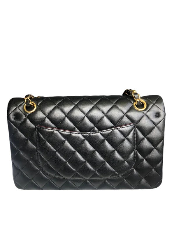 Chanel Timeless Classic Medium Black Lambskin Gold-tone Hardware